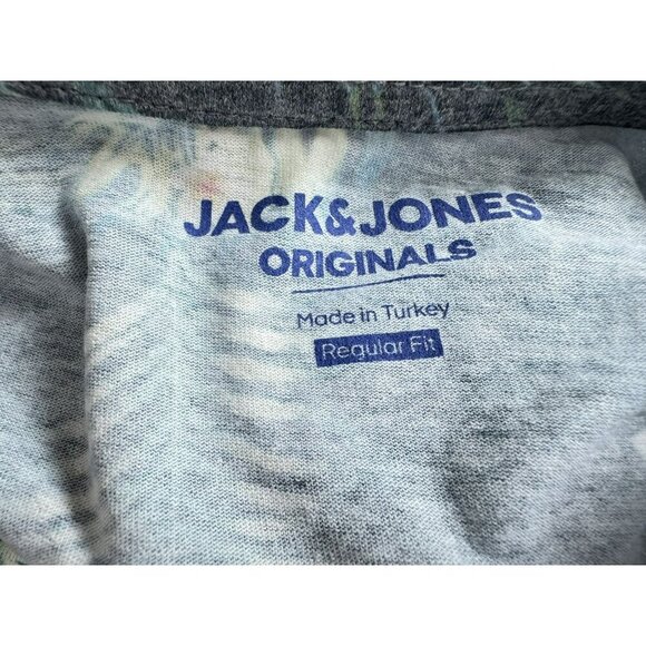 Jack & Jones Mens Regular Fit Hawaiian Tropical Flamingos SS Crew Neck Tee Sz M - Picture 5 of 7